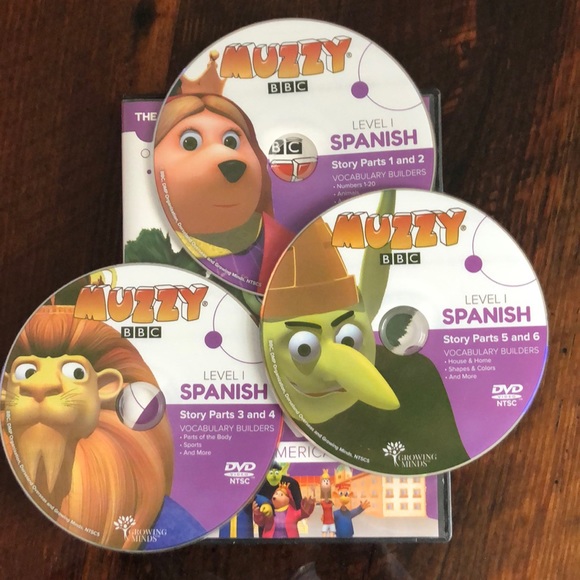 BBC Muzzy Learning Spanish DVD set level 1&2 - Picture 2 of 4